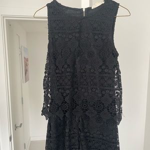 Black lace romper
